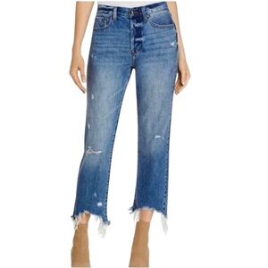 Pistola Distressed High Rise Straight Button Fly High Rise Jeans Size 25